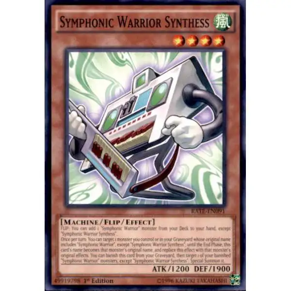 YuGiOh Raging Tempest Common Symphonic Warrior Synthess RATE-EN091