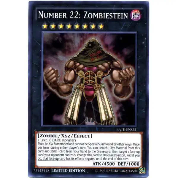 YuGiOh Raging Tempest Super Rare Number 22: Zombiestein RATE-ENSE1