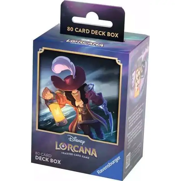 Disney Lorcana Trading Card Game The First Chapter Captain Hook Deck Box [Holds 80 Sleeved Cards!]