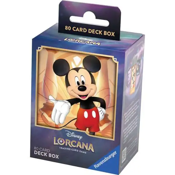 Disney Lorcana Trading Card Game The First Chapter Mickey Mouse Deck Box [Holds 80 Sleeved Cards!]
