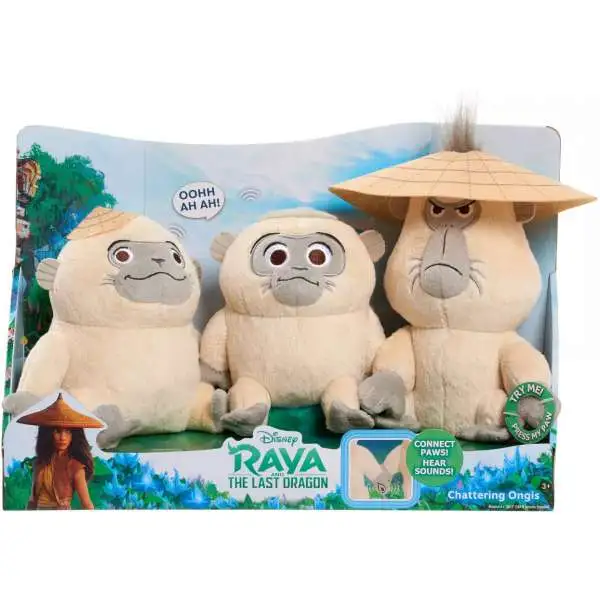 Disney Raya and the Last Dragon Chattering Ongis Plush 3-Pack [with Sound]