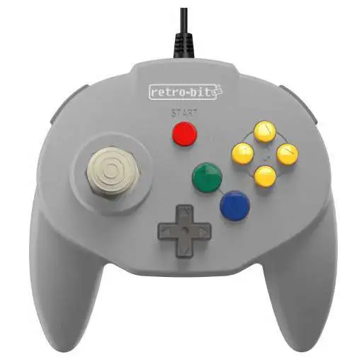 Retro-Bit Tribute64 N64 Port Tribute Nintendo N64 Controller [Classic Grey]