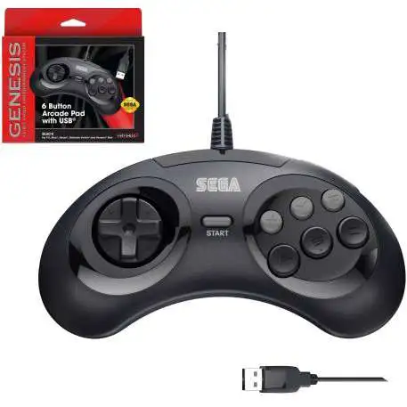 Sega Genesis 6-Button USB Port Controller [Black]