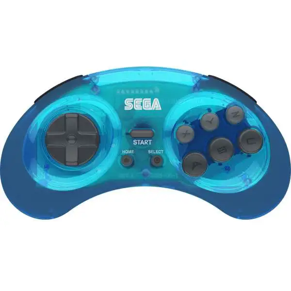 Sega Genesis 8-Button USB Port Wireless Controller [Clear Blue, 2.4Ghz]