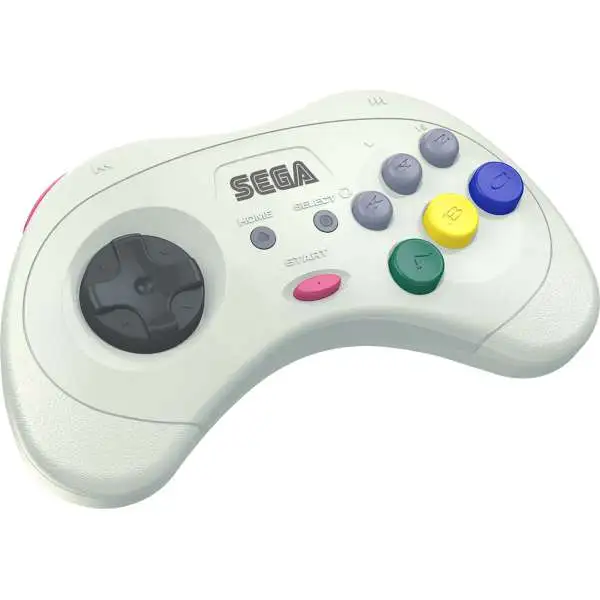Sega Genesis Sega Saturn 8-Button USB Port Wireless Controller [White, 2.4Ghz]
