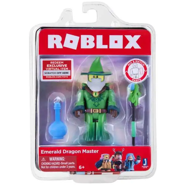 Roblox Emerald Dragon Master 3 Action Figure Jazwares - ToyWiz