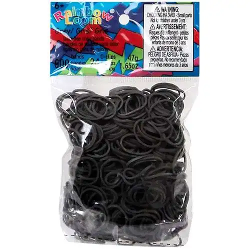 Rainbow Loom Gray Rubber Bands Refill Pack RL15 [600 Count]