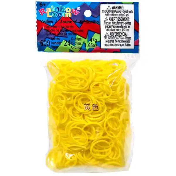 Rainbow Loom Yellow Rubber Bands Refill Pack [600 Count]