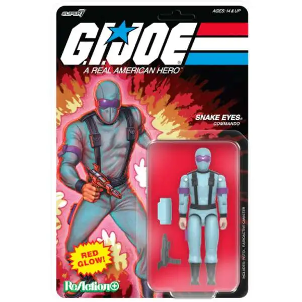 GI Joe ReAction+ Snake Eyes Action Figure [Red Glow, Crystal Poison]