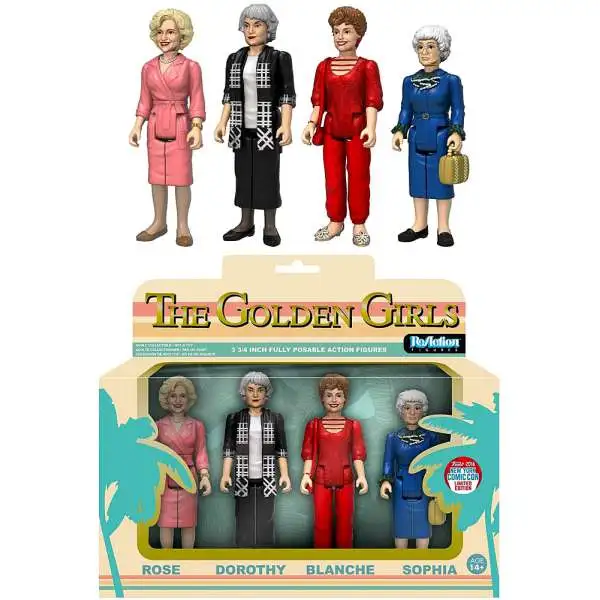 Funko Golden Girls ReAction Rose, Dorothy, Blanche & Sophia Exclusive Action Figure 4-Pack [Damaged Package]