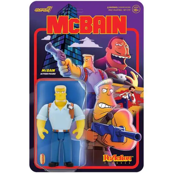 ReAction The Simpsons Wave 1 McBain Action Figure [Damaged Package]