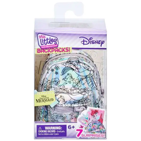 DISNEY REAL LITTLES THE LITTLE MERMAID MINI BACKPACK WITH 7 SURPRISES NEW