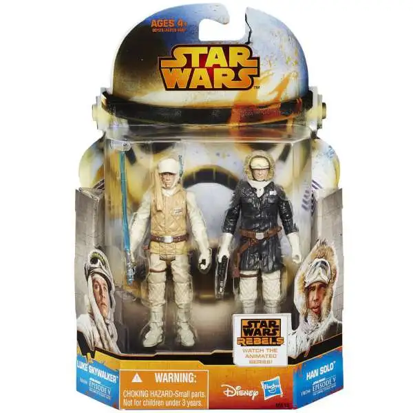 Star Wars The Empire Strikes Back Mission Series Luke Skywalker & Han Solo Action Figure 2-Pack MS15 [Hoth]