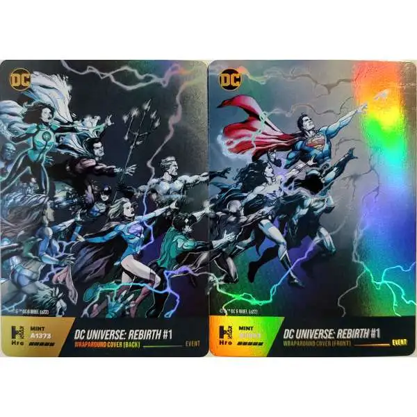 DC Hybrid Cards Rebirth #1 Legendary Trading Card Set A5863 & A1373 [Wraparound Covers (Front & Back)]