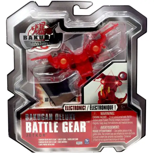 Bakugan Gundalian Invaders Deluxe Electronic Battle Gear Pyrus JetKor [Red]