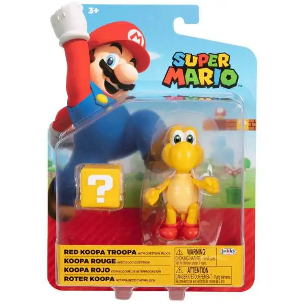 World of Nintendo Red Koopa Troopa Action Figure [with Question Block]