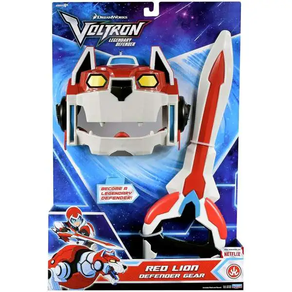 Voltron Legendary Defender Red Lion Defender Gear [Mask & Weapon, Damaged Package]