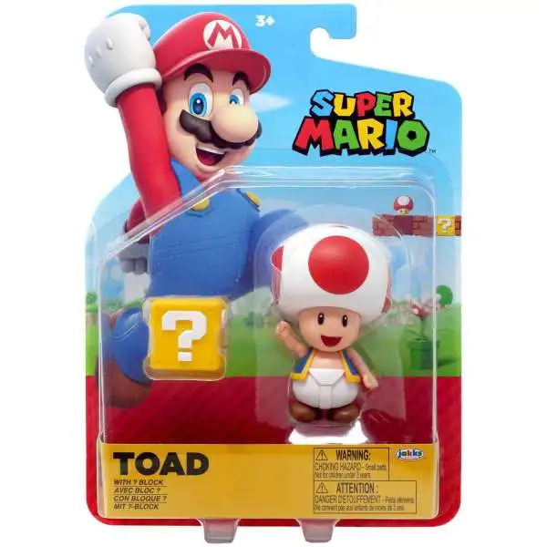 World of Nintendo Super Mario Wave 43 Red Toad Action Figure [with ? Block]
