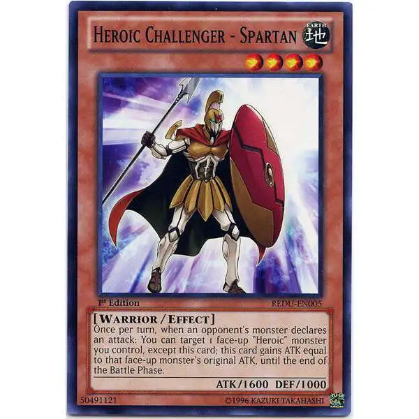 YuGiOh Trading Card Game Return of the Duelist Common Heroic Challenger - Spartan REDU-EN005