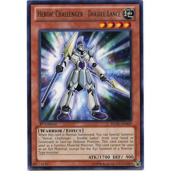 YuGiOh Trading Card Game Return of the Duelist Rare Heroic Challenger - Double Lance REDU-EN008