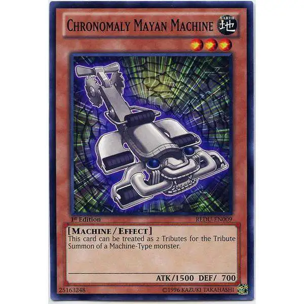 YuGiOh Trading Card Game Return of the Duelist Common Chronomaly Mayan Machine REDU-EN009
