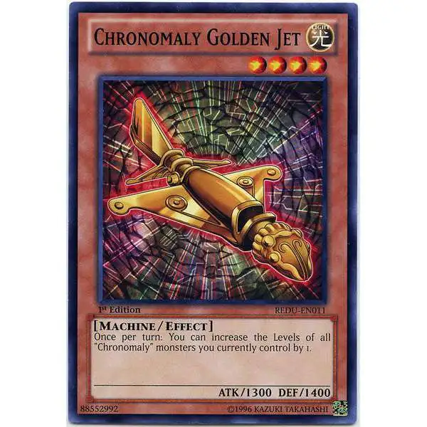 YuGiOh Trading Card Game Return of the Duelist Common Chronomaly Golden Jet REDU-EN011