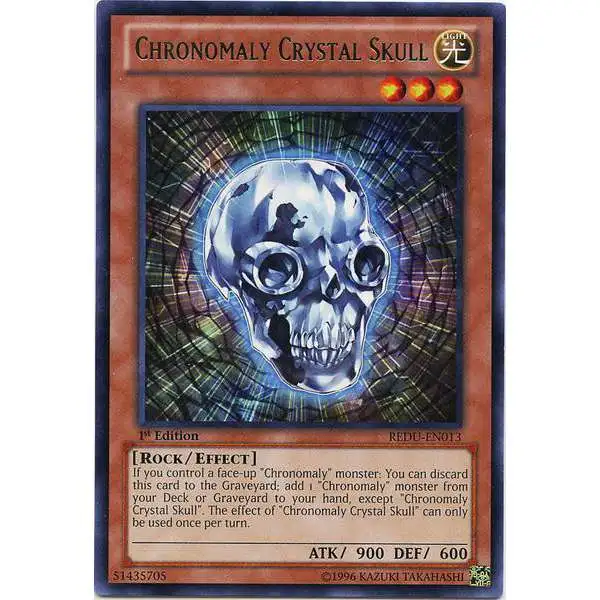 YuGiOh Trading Card Game Return of the Duelist Rare Chronomaly Crystal Skull REDU-EN013