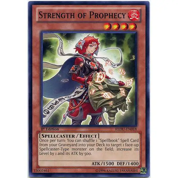 YuGiOh Trading Card Game Return of the Duelist Common Strength of Prophecy REDU-EN018