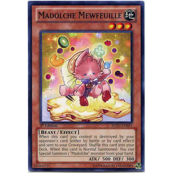 YuGiOh Trading Card Game Return of the Duelist Common Madolche Mewfeuille REDU-EN021