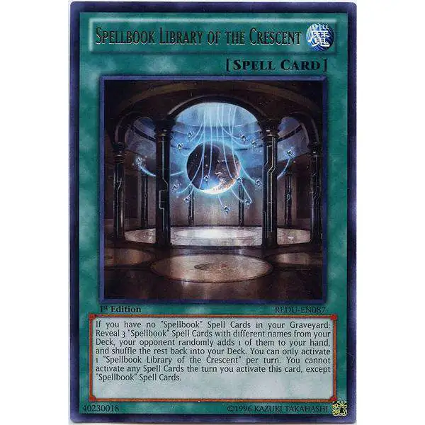 YuGiOh Trading Card Game Return of the Duelist Rare Spellbook Library of the Crescent REDU-EN087