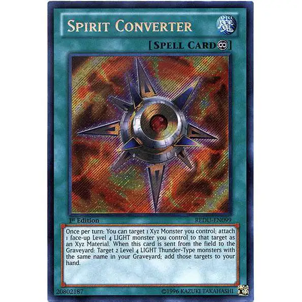 YuGiOh Trading Card Game Return of the Duelist Secret Rare Spirit Converter REDU-EN099