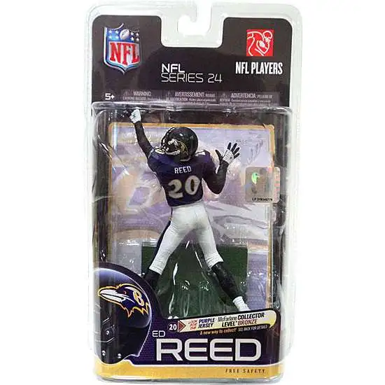 McFarlane Toys NFL Baltimore Ravens Sports Picks Football Series 24 Ed Reed Action Figure [Purple Jersey]