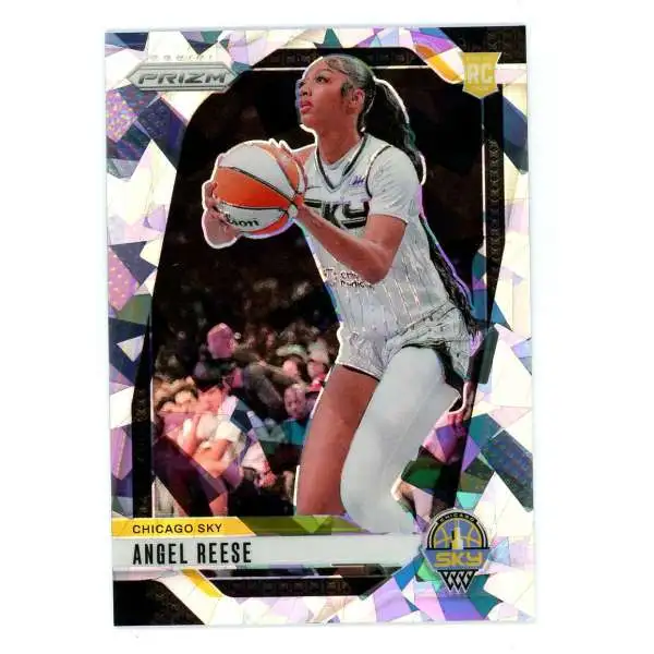 WNBA 2024 Panini Prizm Basketball Silver Cracked Ice Angel Reese #10 [Rookie]