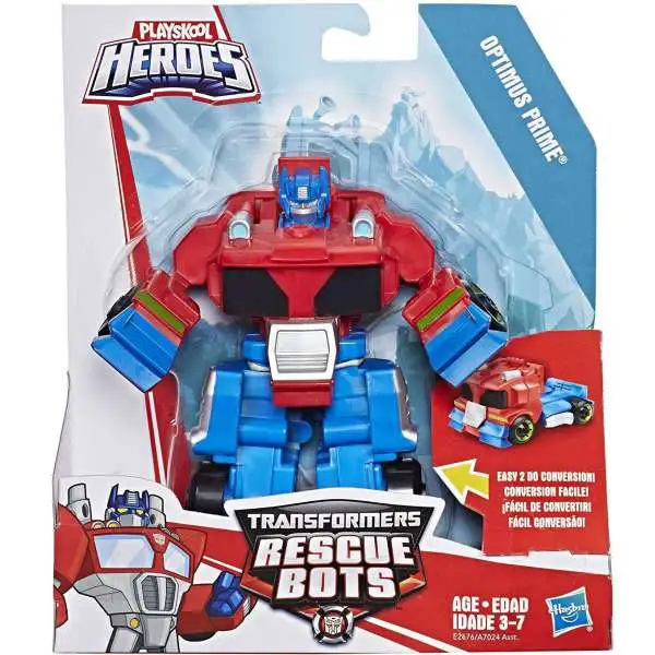 Transformers Playskool Heroes Rescue Bots Optimus Prime Trailer Action Figure [Rescan, Damaged Package]