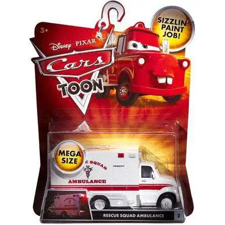 Disney / Pixar Cars Cars Toon Deluxe Oversized Rescue Squad Ambulance Diecast Car