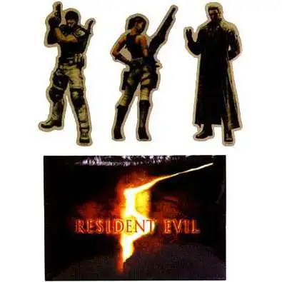 NECA Resident Evil 5 Character Art Set of 4 5-Inch Stickers