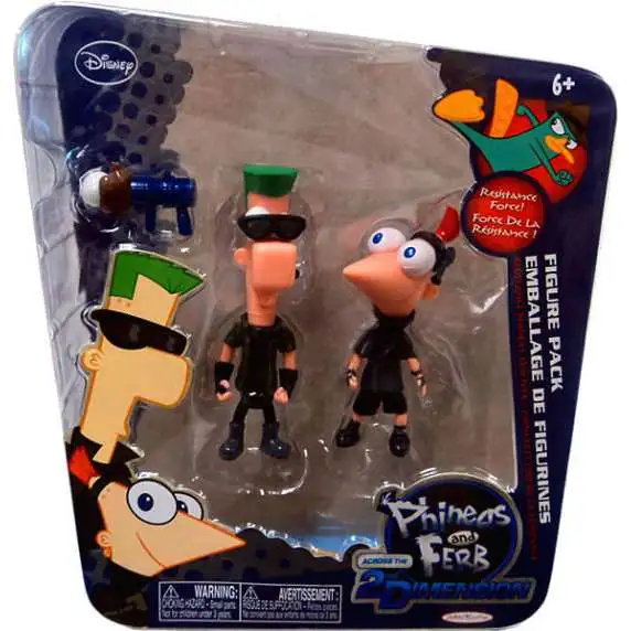 Disney Phineas and Ferb Across the 2nd Dimension Resistance Phineas & Ferb Action Figure 2-Pack