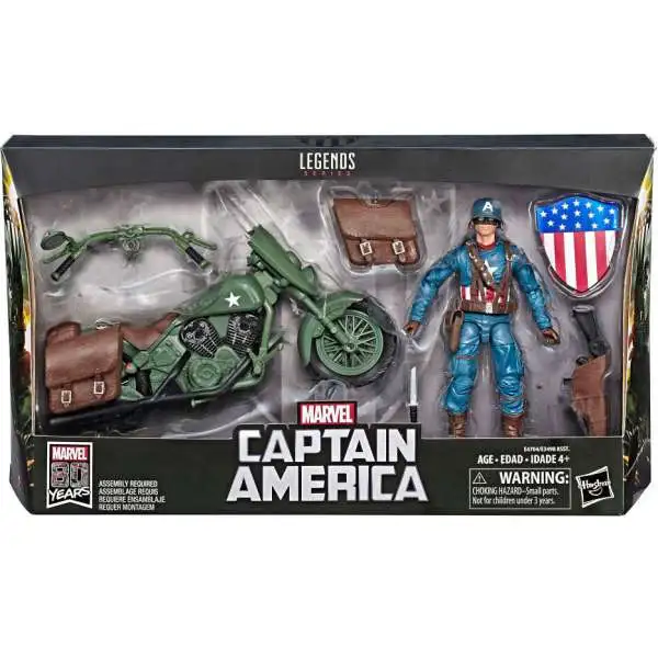 Marvel Legends Captain America Action Figure [with Motorcycle, Ultimate]