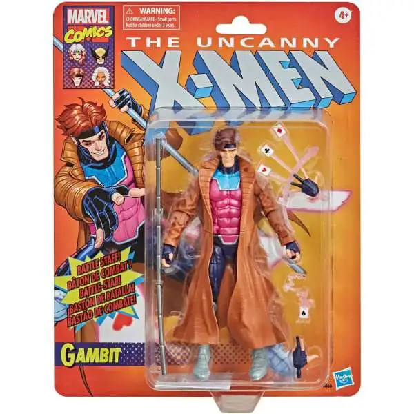 The Uncanny X-Men Marvel Legends Retro Series Gambit Action Figure