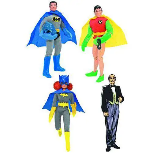 Retro Series 3 Batman, Robin, Batgirl & Alfred Set of 4 Action Figures