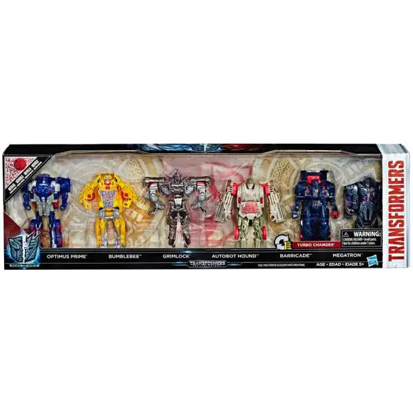 Transformers The Last Knight Reveal the Shield Optimus Prime, Bumblebee, Grimlock, Hound, Barricade & Megatron Exclusive Action Figure 6-Pack