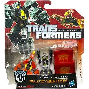 Transformers Generations Fall of Cybertron Autobot Rewind & Sunder Legend Legend Mini Figure 2-Pack [Damaged Package, Mint Figures]