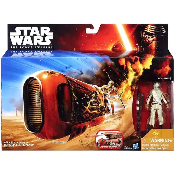 Star Wars The Force Awakens Rey's Speeder (Jakku) with Rey 3.75-Inch Deluxe Vehicle [Class I ]