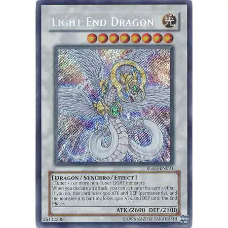 YuGiOh YuGiOh 5D's Raging Battle Secret Rare Light End Dragon RGBT-EN091