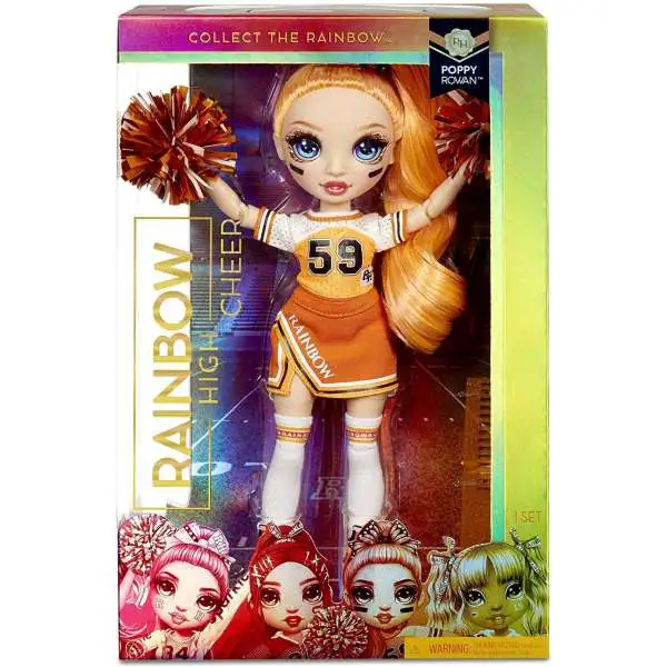 Rainbow High Jr High Poppy Rowan Fashion Doll Playset, 11 Pieces