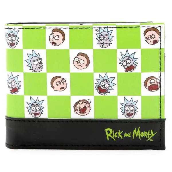 Rick & Morty Checkered Bi-Fold Wallet