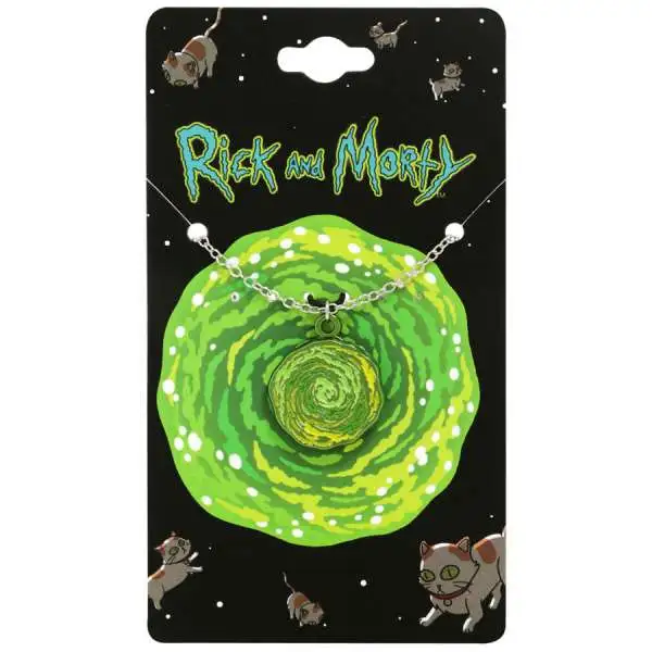 Rick & Morty Spinning Portal Necklace