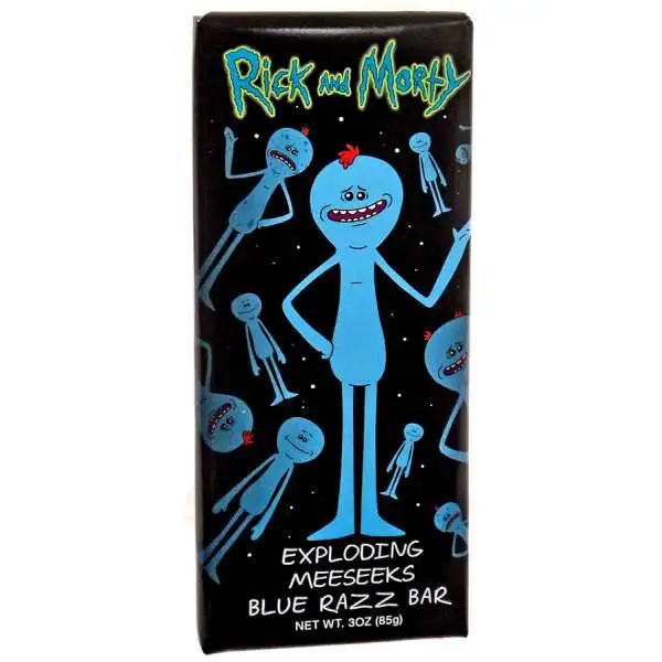 Rick & Morty Exploding Meeseeks Blue Razz Chocolate Candy Bar Exclusive