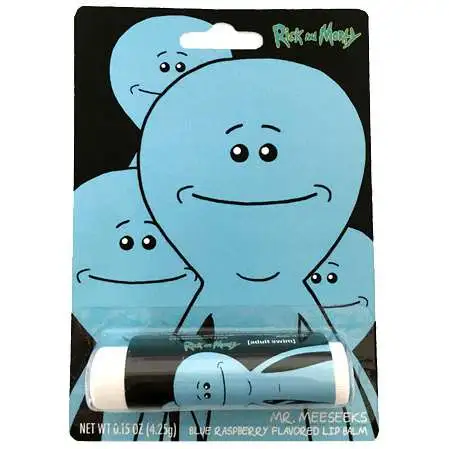 Rick & Morty Mr. Meeseeks Blue Raspberry .15 Ounce Lip Balm