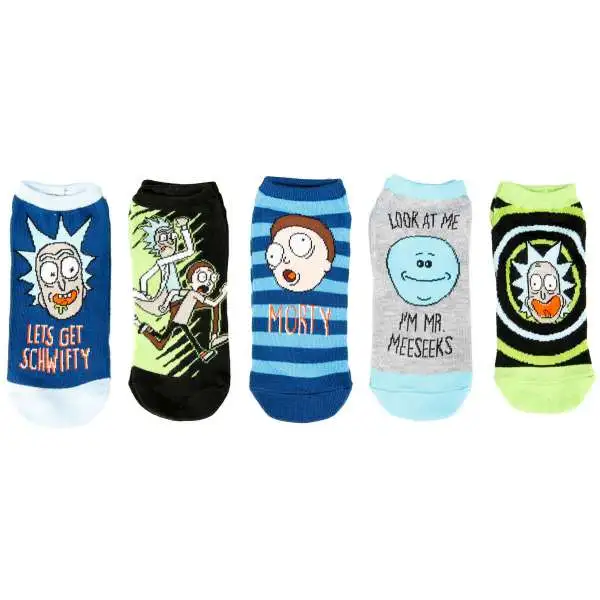 Rick & Morty Schwifty No Show Exclusive Socks 5-Pack